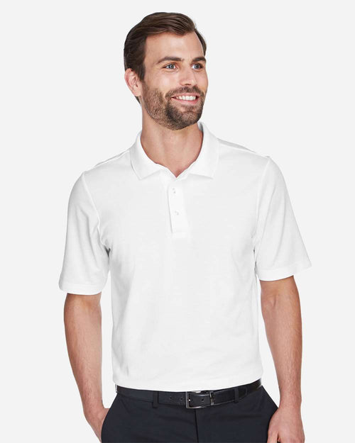 Devon & Jones DG20 Men's CrownLux Performance® Plaited Polo in White