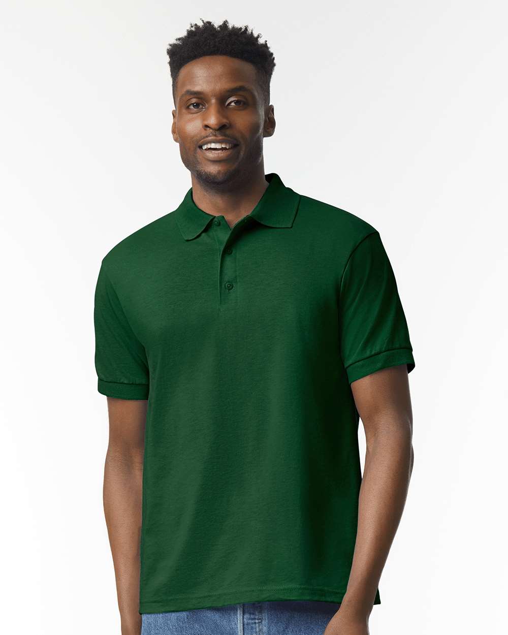 Gildan 8800 Unisex DryBlend® Polo in Forest Green