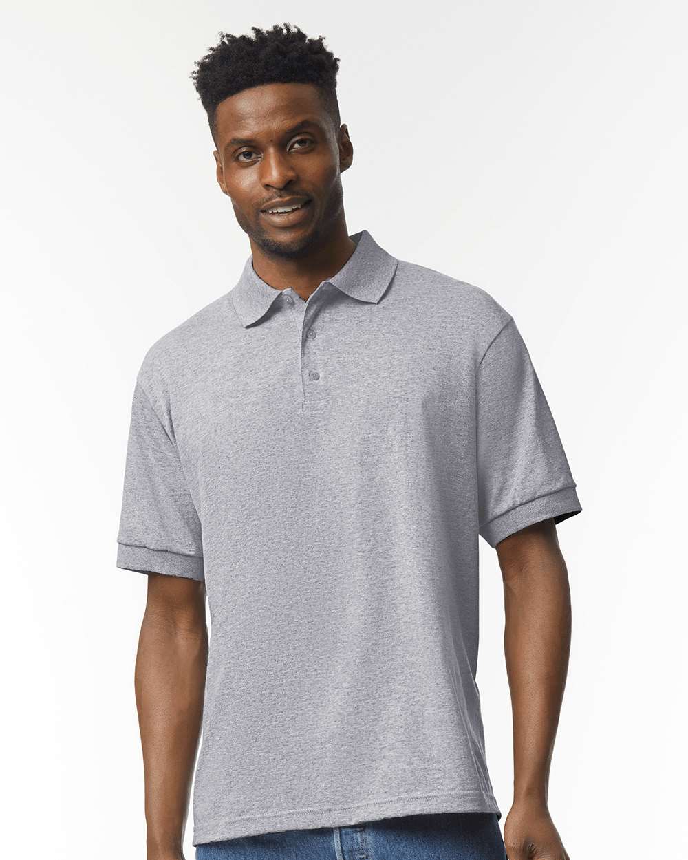 Gildan 8800 Unisex DryBlend® Polo in Sport Grey