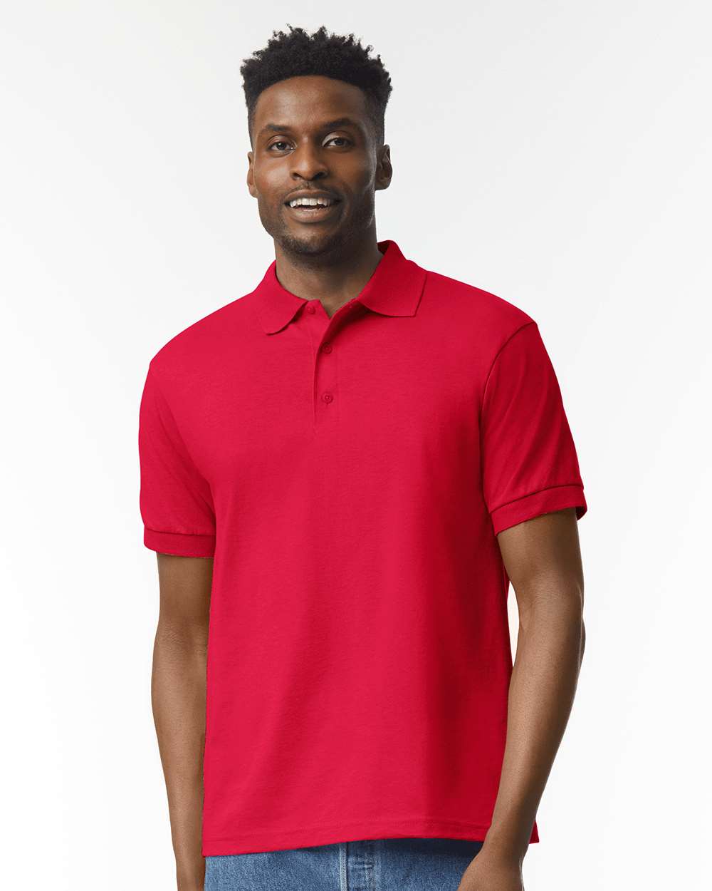 Gildan 8800 Unisex DryBlend® Polo in Red