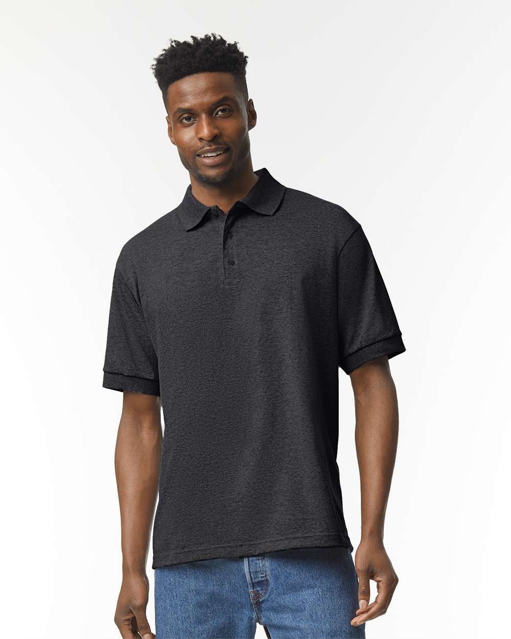 Gildan 8800 Unisex DryBlend® Polo in Dark Heather