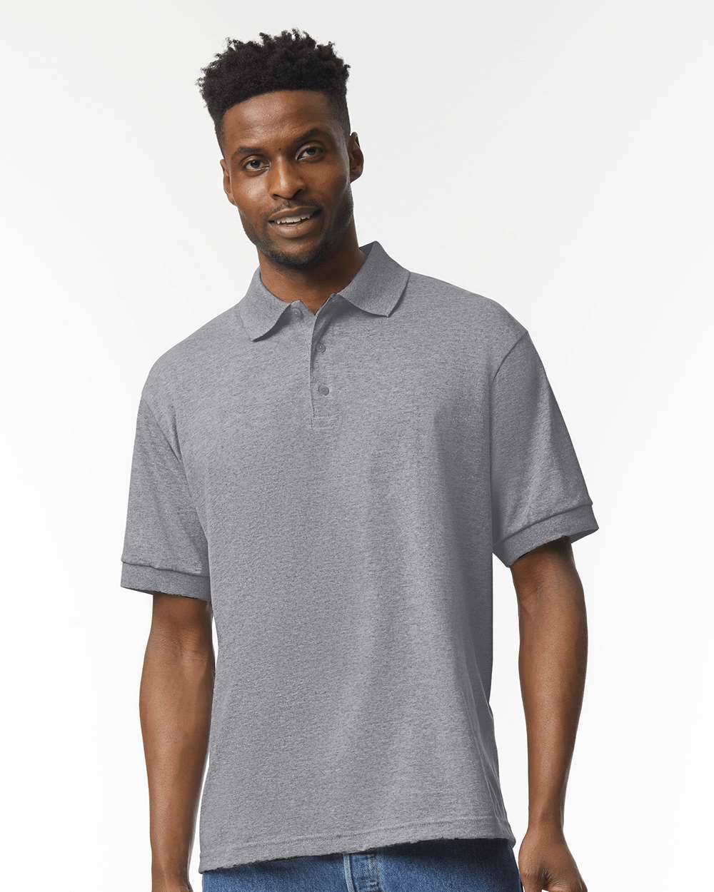 Gildan 8800 Unisex DryBlend® Polo in Graphite Heather