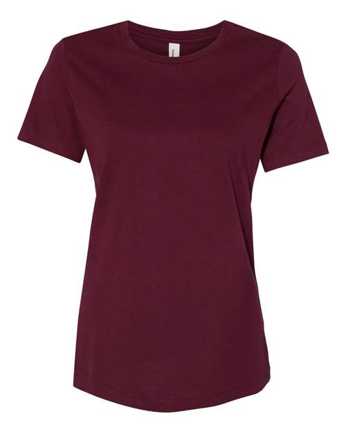 BELLA+CANVAS 6400 Women's Relaxed Jersey Tee - Maroon